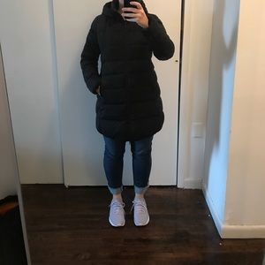 Uniqlo dark grey down coat